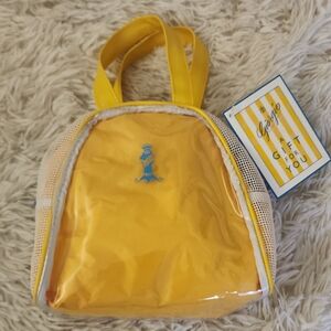 Giorgio Beverly Hills Cosmetic Bag Yellow and White Small